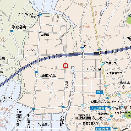 四街道支店までの地図